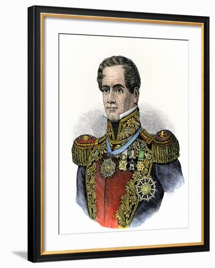 Mexican General Antonio Lopez De Santa Anna-null-Framed Giclee Print