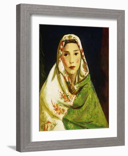 Mexican Girl with Oriental Scarf, 1916-Robert Henri-Framed Giclee Print