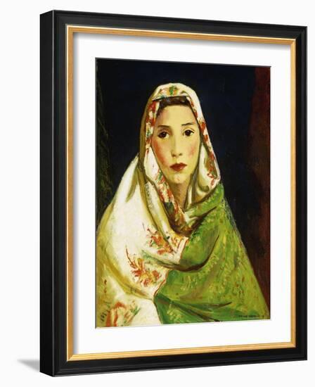 Mexican Girl with Oriental Scarf, 1916-Robert Henri-Framed Giclee Print