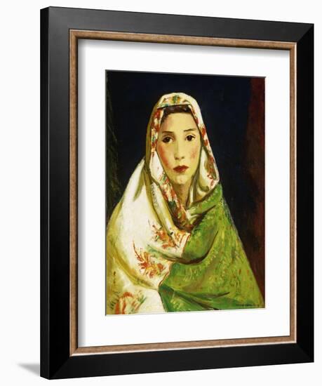 Mexican Girl with Oriental Scarf, 1916-Robert Henri-Framed Giclee Print