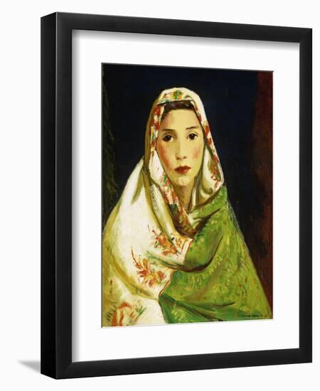 Mexican Girl with Oriental Scarf, 1916-Robert Henri-Framed Giclee Print