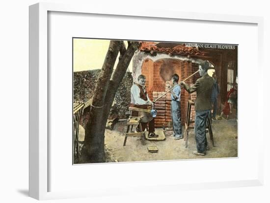 Mexican Glass Blowers-null-Framed Art Print