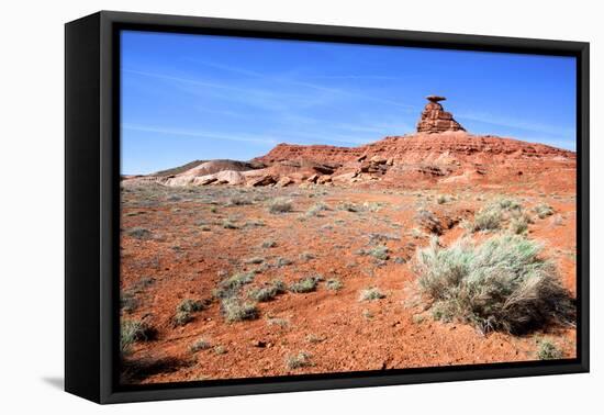 Mexican Hat Rock in the San Juan River Valley, on Highway 261, Utah-Richard Wright-Framed Premier Image Canvas