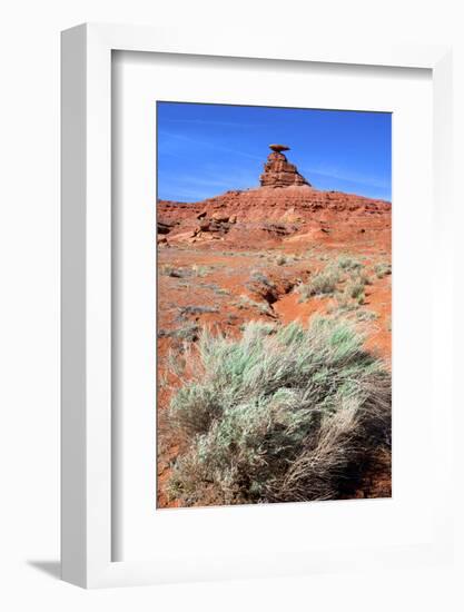 Mexican Hat Rock in the San Juan River Valley, on Highway 261, Utah-Richard Wright-Framed Photographic Print