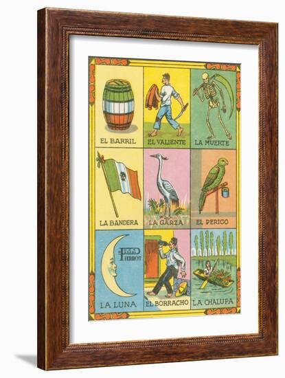 Mexican Loteria Cards-null-Framed Art Print