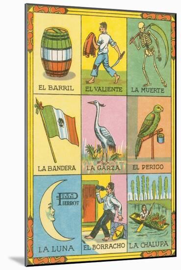 Mexican Loteria Cards-null-Mounted Art Print