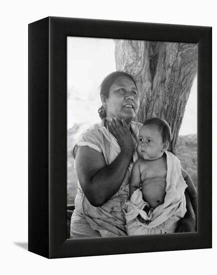 Mexican mother in California, 1935-Dorothea Lange-Framed Premier Image Canvas