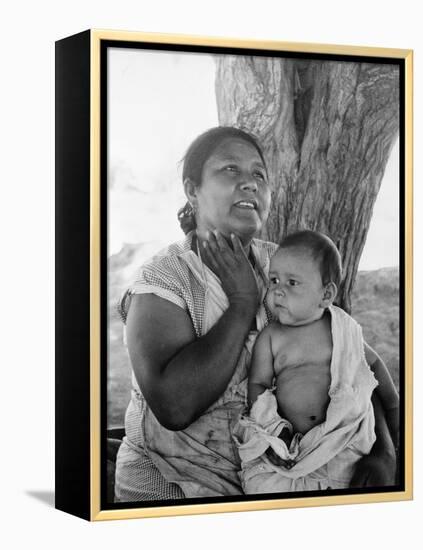 Mexican mother in California, 1935-Dorothea Lange-Framed Premier Image Canvas