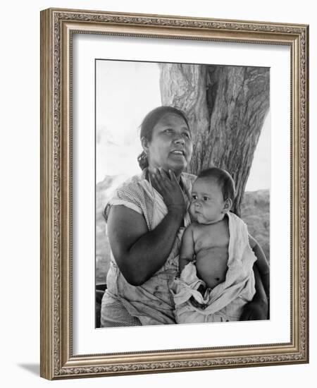 Mexican mother in California, 1935-Dorothea Lange-Framed Photographic Print