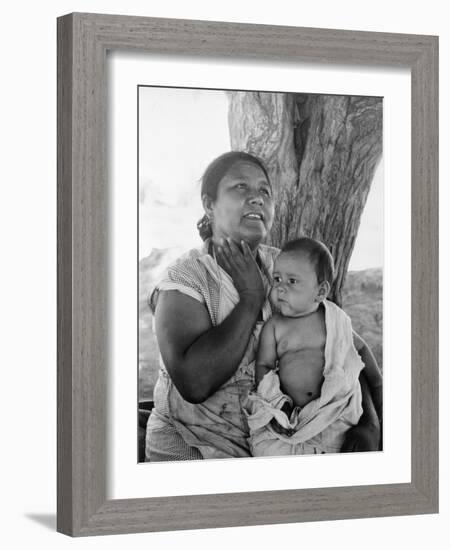 Mexican mother in California, 1935-Dorothea Lange-Framed Photographic Print