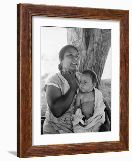 Mexican mother in California, 1935-Dorothea Lange-Framed Photographic Print