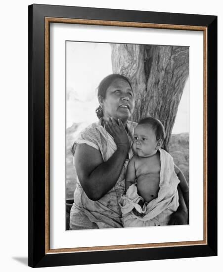 Mexican mother in California, 1935-Dorothea Lange-Framed Photographic Print