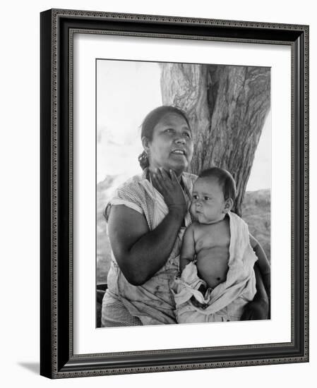 Mexican mother in California, 1935-Dorothea Lange-Framed Photographic Print