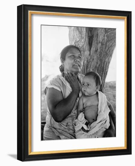 Mexican mother in California, 1935-Dorothea Lange-Framed Photographic Print