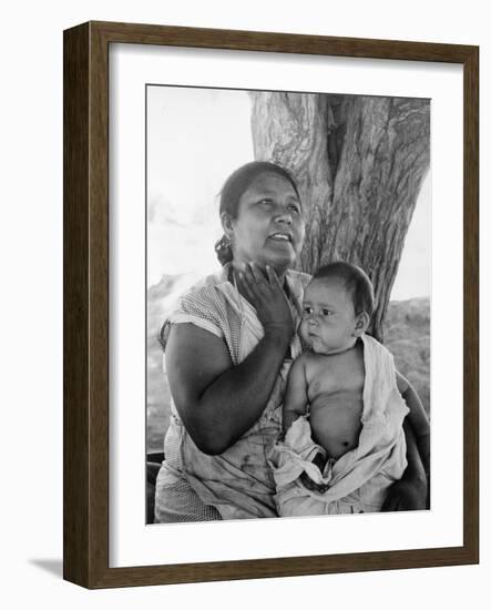 Mexican mother in California, 1935-Dorothea Lange-Framed Premium Photographic Print