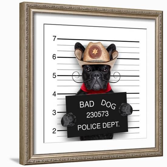 Mexican Mugshot Dog-Javier Brosch-Framed Photographic Print