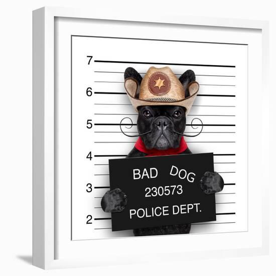 Mexican Mugshot Dog-Javier Brosch-Framed Photographic Print