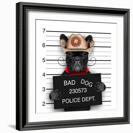 Mexican Mugshot Dog-Javier Brosch-Framed Photographic Print