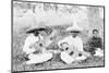 Mexican musicians playing guitars, c.1920-Hugo Brehme-Mounted Photographic Print