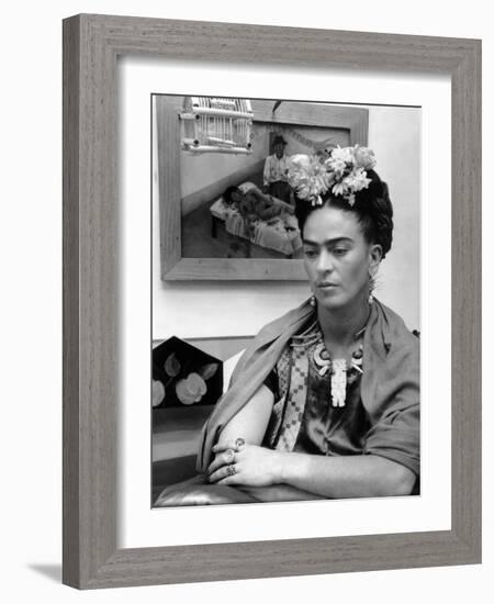 Mexican Painter Frida Kahlo (1907-1954) 1948-null-Framed Photo