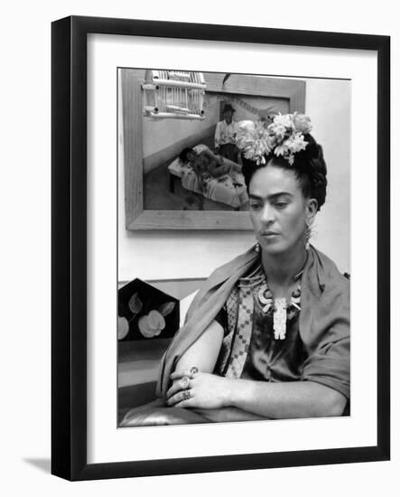 Mexican Painter Frida Kahlo (1907-1954) 1948-null-Framed Photo