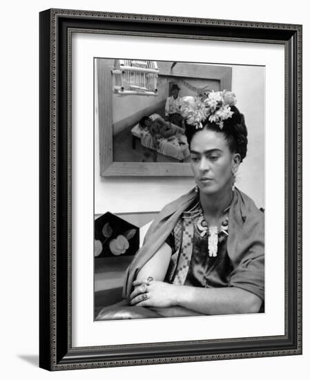 Mexican Painter Frida Kahlo (1907-1954) 1948-null-Framed Photo