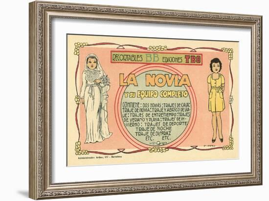 Mexican Paperdolls, La Novia-null-Framed Art Print