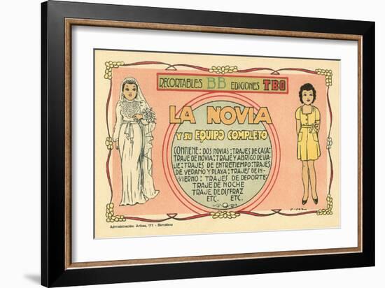 Mexican Paperdolls, La Novia-null-Framed Art Print