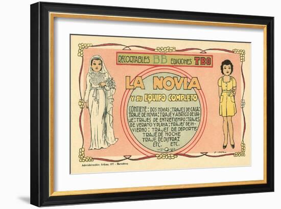 Mexican Paperdolls, La Novia-null-Framed Art Print