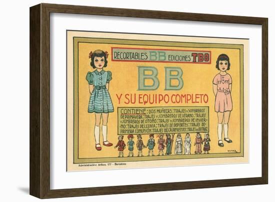 Mexican Paperdolls, Little Girls-null-Framed Art Print