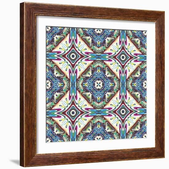 Mexican Pattern-Sangoiri-Framed Art Print