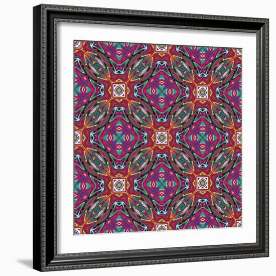 Mexican Pattern-Sangoiri-Framed Art Print