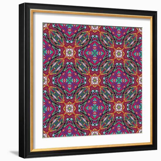 Mexican Pattern-Sangoiri-Framed Art Print