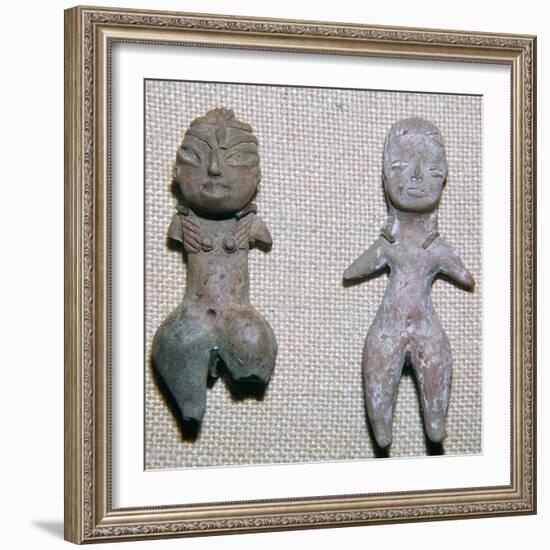 Mexican pottery figures from burial sites, c.9th century BC-Unknown-Framed Giclee Print
