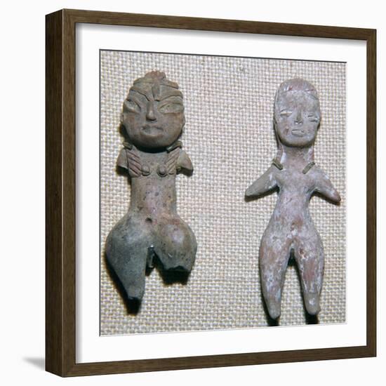 Mexican pottery figures from burial sites, c.9th century BC-Unknown-Framed Giclee Print