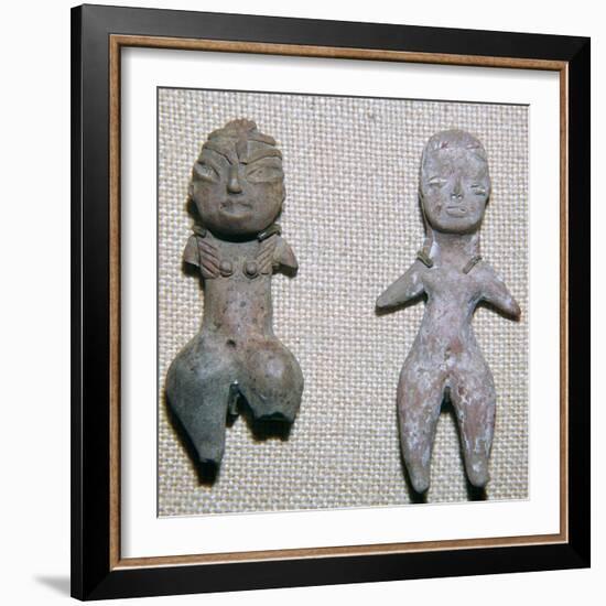 Mexican pottery figures from burial sites, c.9th century BC-Unknown-Framed Giclee Print