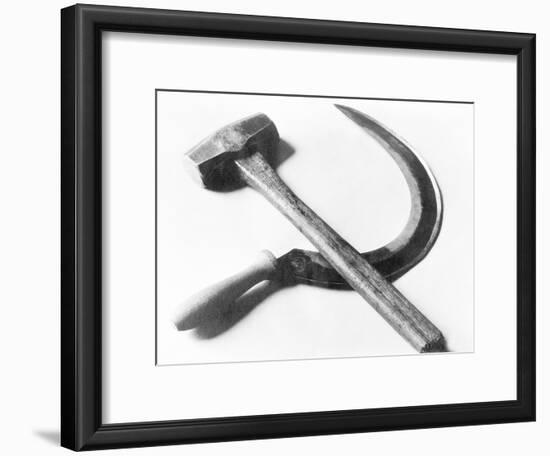 Mexican Revolution: Hammer and Sickle, Mexico City, 1927-Tina Modotti-Framed Photographic Print