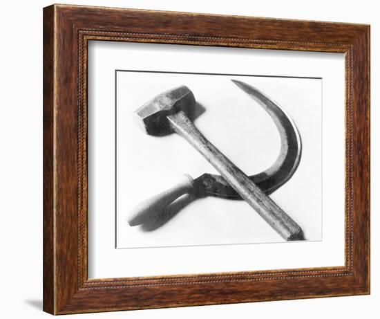 Mexican Revolution: Hammer and Sickle, Mexico City, 1927-Tina Modotti-Framed Photographic Print