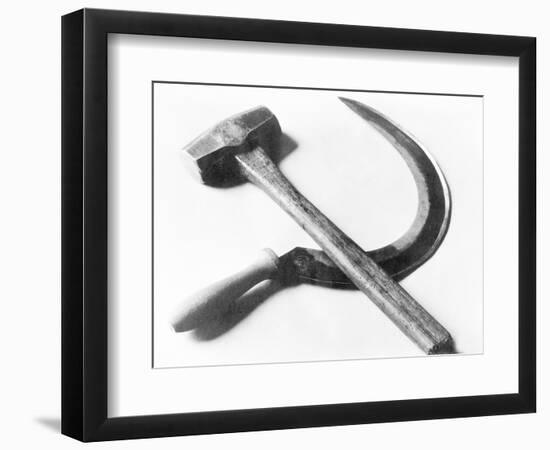 Mexican Revolution: Hammer and Sickle, Mexico City, 1927-Tina Modotti-Framed Photographic Print