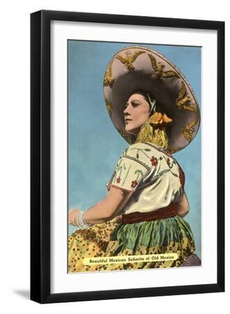 Mexican Senorita with Hat' Art Print