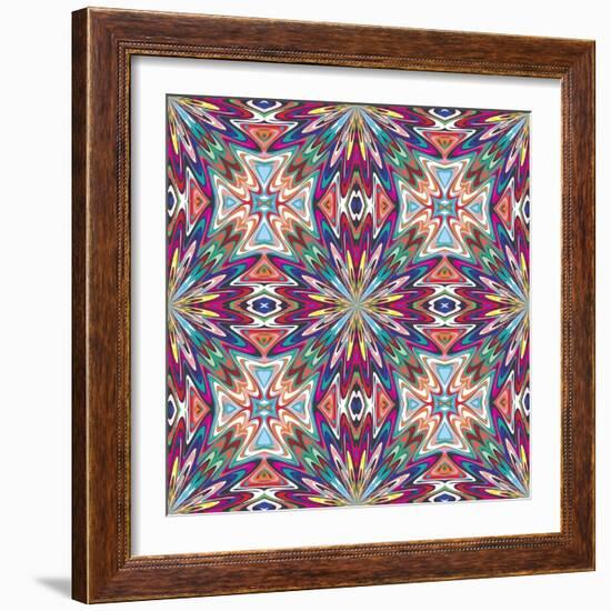 Mexican Textile Design-Sangoiri-Framed Art Print