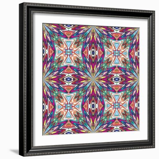 Mexican Textile Design-Sangoiri-Framed Art Print