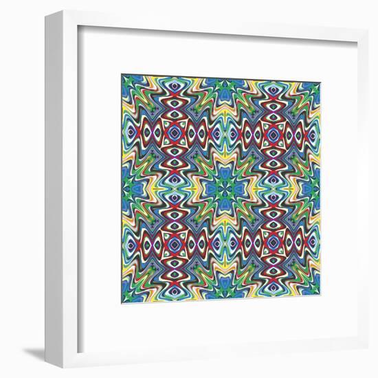 Mexican Textile Design-Sangoiri-Framed Art Print