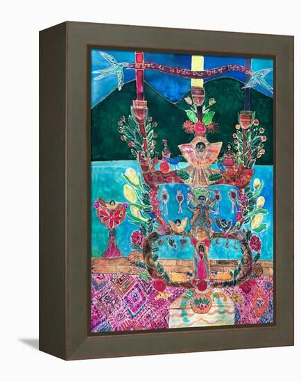 Mexican Tree of Life, 2021 (Dyes on silk )-Hilary Simon-Framed Premier Image Canvas