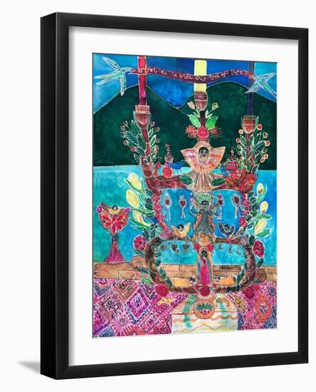 Mexican Tree of Life, 2021 (Dyes on silk )-Hilary Simon-Framed Giclee Print
