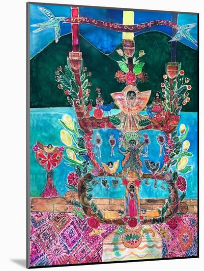 Mexican Tree of Life, 2021 (Dyes on silk )-Hilary Simon-Mounted Giclee Print