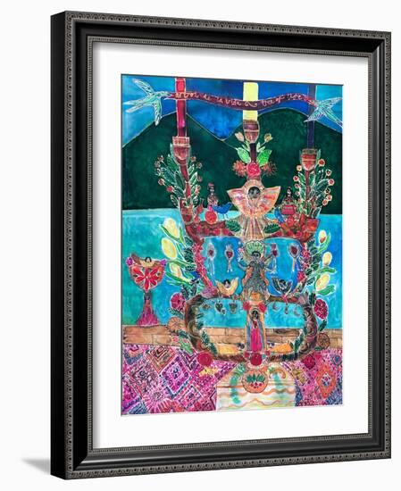 Mexican Tree of Life, 2021 (Dyes on silk )-Hilary Simon-Framed Giclee Print