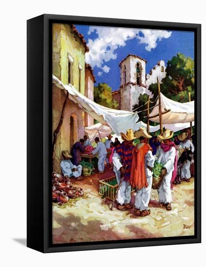 "Mexican Village Market,"June 1, 1938-G. Kay-Framed Premier Image Canvas