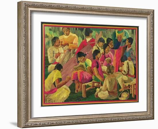 Mexican Village Scene-Mexican School-Framed Giclee Print