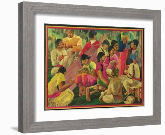 Mexican Village Scene-Mexican School-Framed Giclee Print